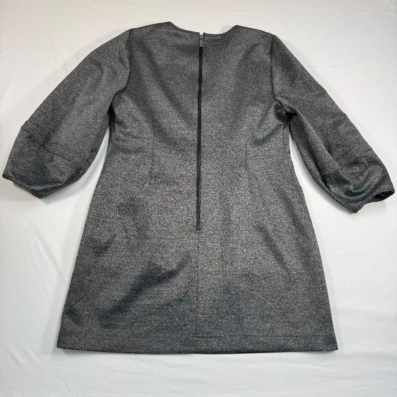 Revolve LDT Balloon Sleeve Mini Dress Womens Plus Sz 14 Dark Grey Pockets Zipper - Picture 2 of 8